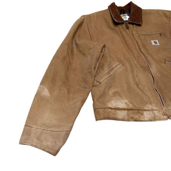 Vintage Carhartt Detroit J01 Brown BRN Jacket Size 40 Regular Medium - Picture 5 of 13